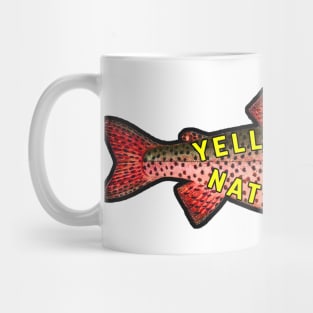 Yellowstone national park trout fishing Wyoming rainbow brown cutthroat Mug